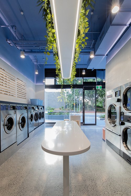 Inside Love Wash Mascot laundromat