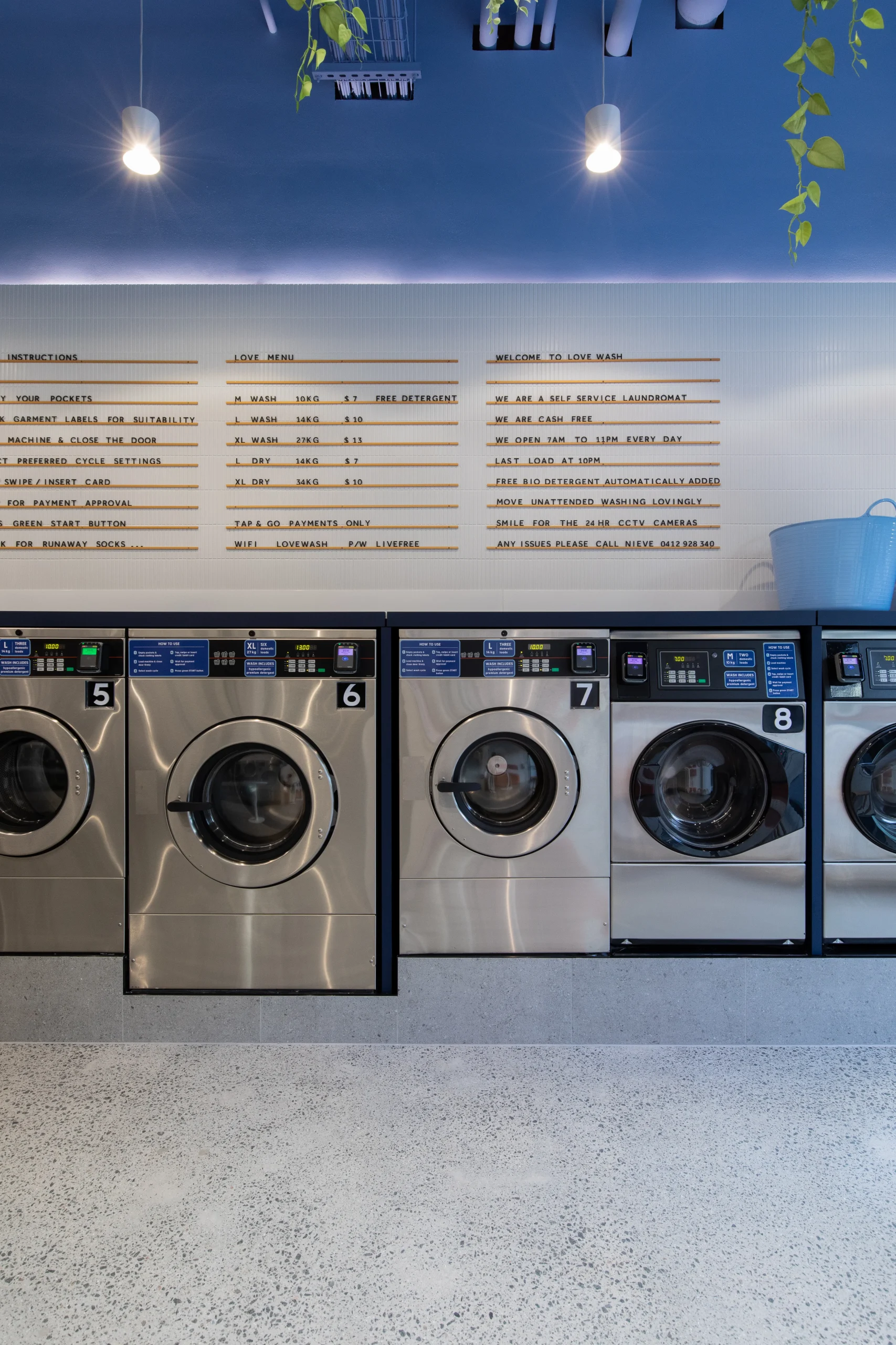 Love Wash Mascot self-service laundry machines