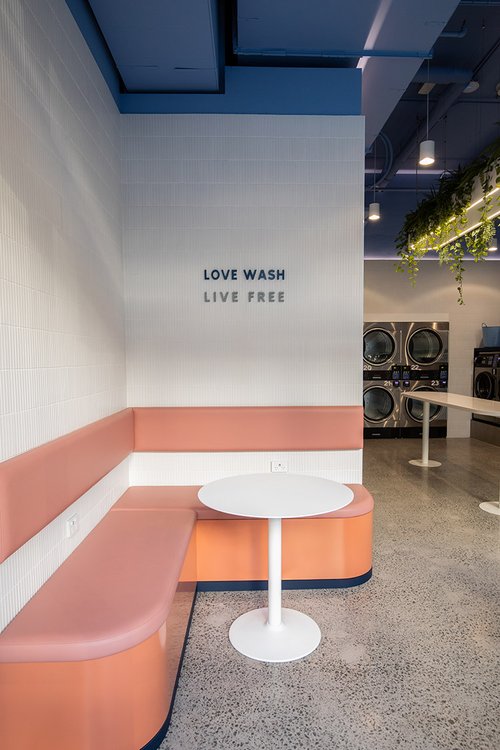 Comfortable seating at Love Wash Mascot
