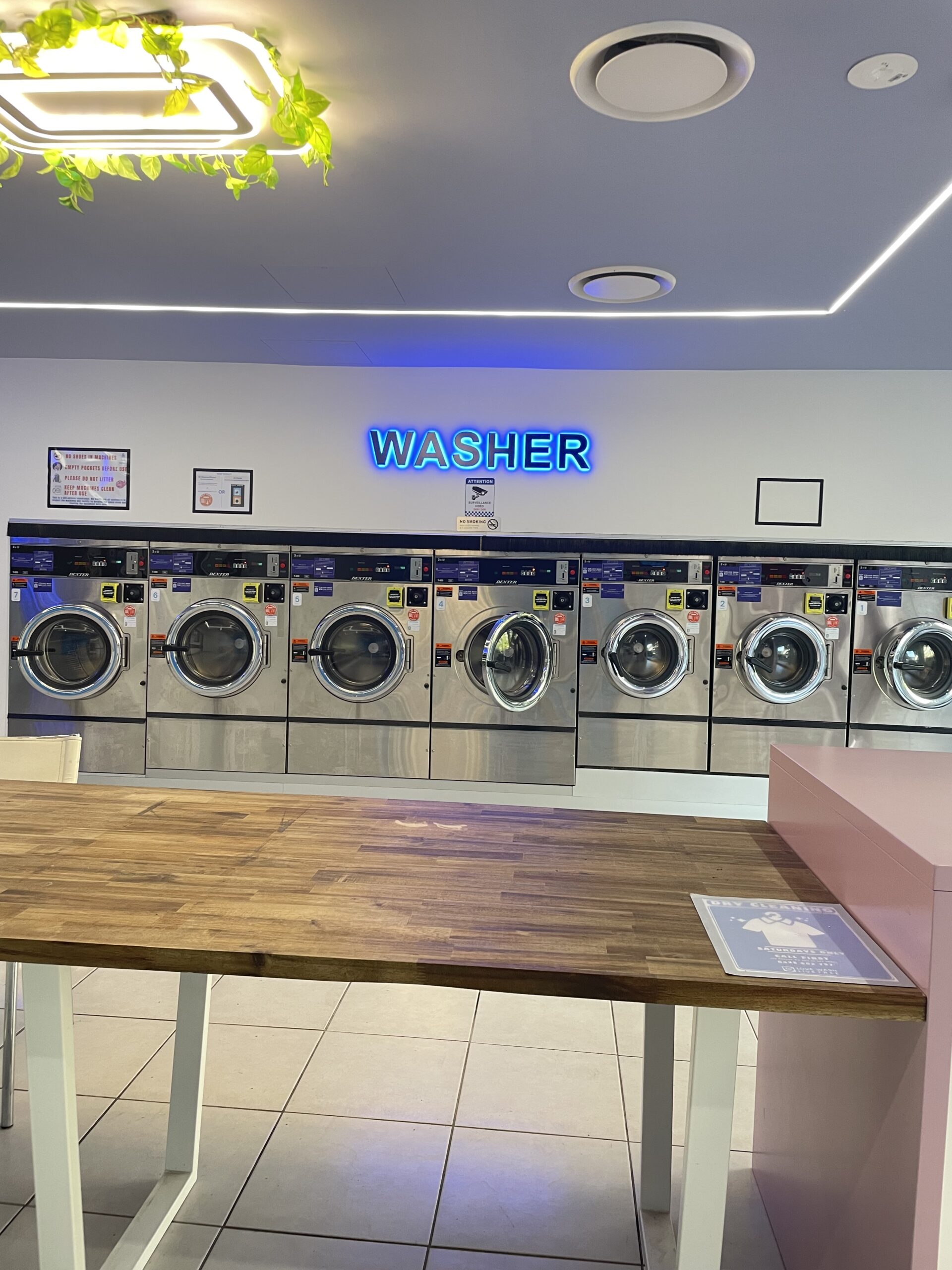 Inside Love Wash Waterloo laundromat